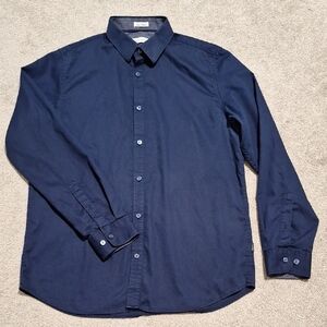 Calvin Klein Dark Blue Casual Button Down Shirt
